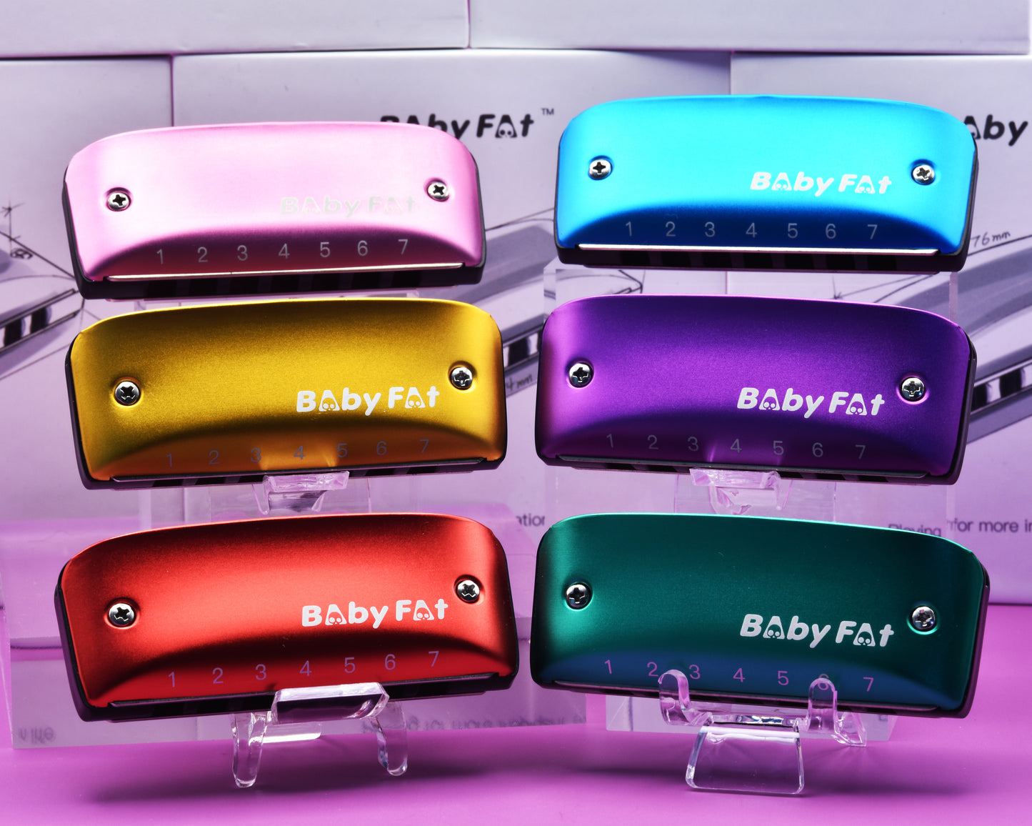 Baby Fat Harmonica by Kongsheng - 7 hole diatonic mini harmonica