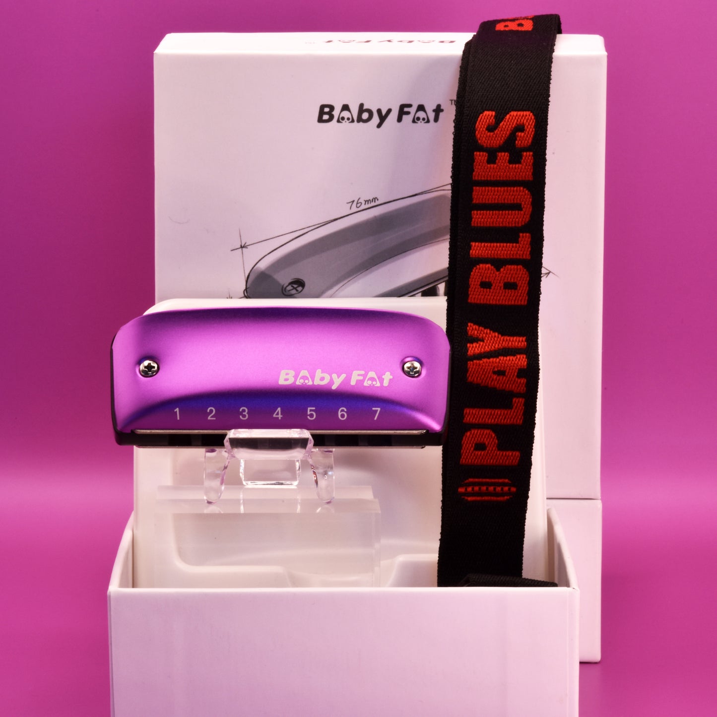 Baby Fat Harmonica by Kongsheng - 7 hole diatonic mini harmonica