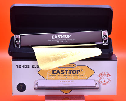 Easttop Tremolo harmonica T2403 and T2403-02 available in C, D and G keys